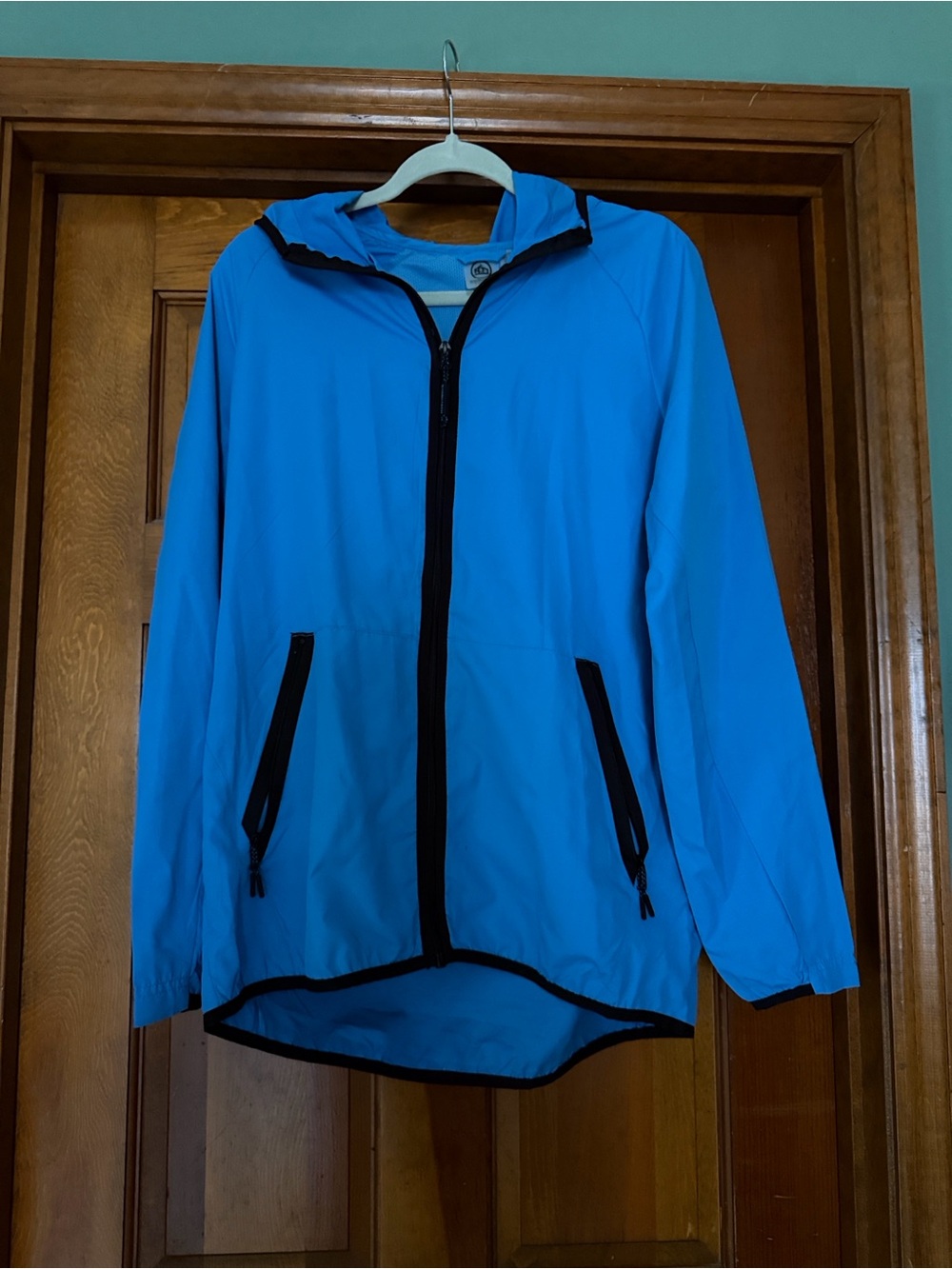 Women's Blue Hooded Lightweight Jacket